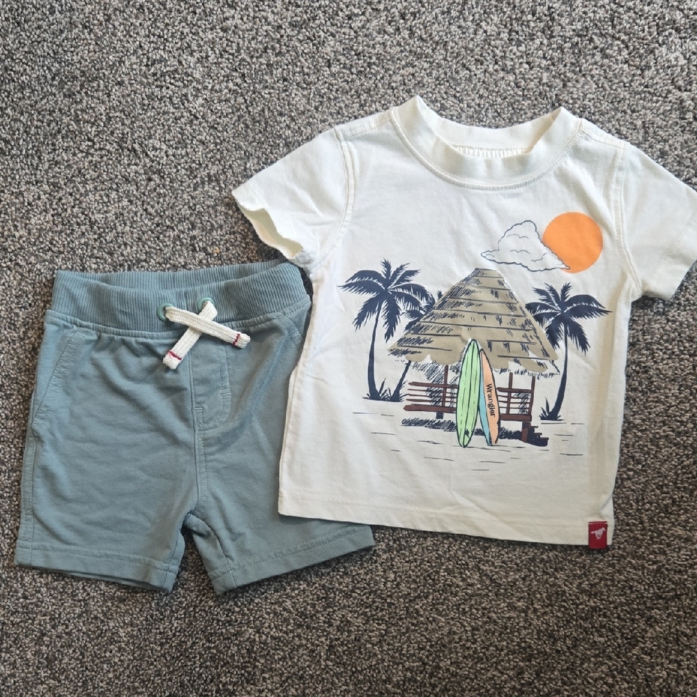 Wrangler Infant Tee in Soft Gray